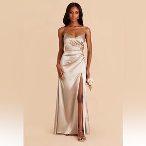 Birdy Grey Gold Satin Wedding Dress